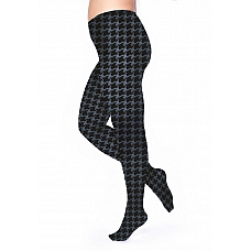 Pamela Mann Panty Dogtooth Slate-Grijs 